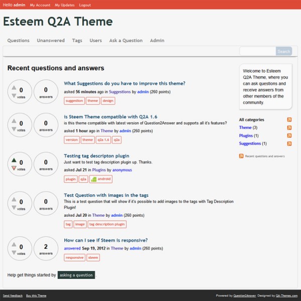 Esteem Theme for Q2A