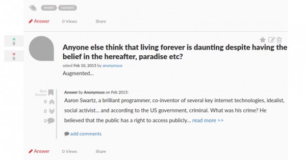 Just remove "by anonymous"