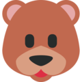 Bear face emoji